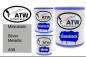 Preview: Mitsubishi, Silver Metallic, A08: 1L Lackdose + 1L Klarlack + 500ml Härter - Set, von ATW Autoteile West.